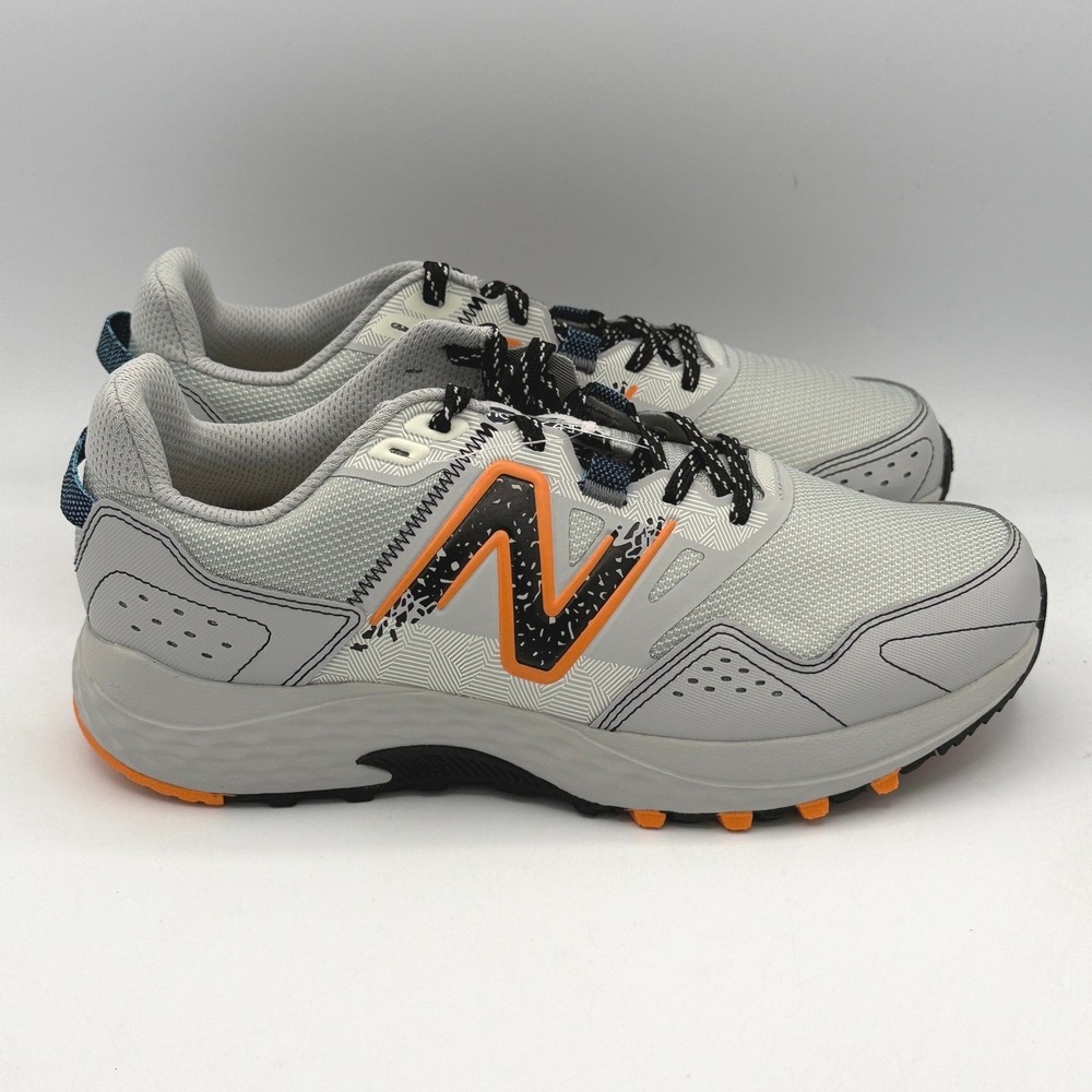 New Balance 410v8 Shoes Men Size 8.5 Grey Orange Trail Running MT410CA8